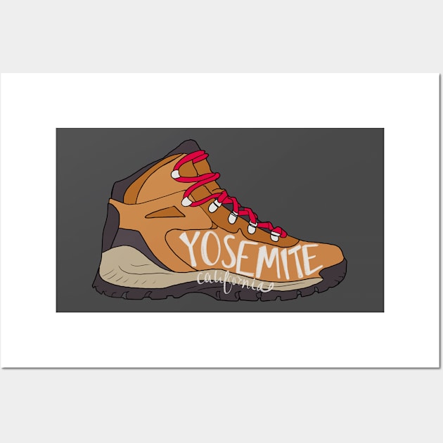 Yosemite Hiking Boot Wall Art by AlishaMSchil